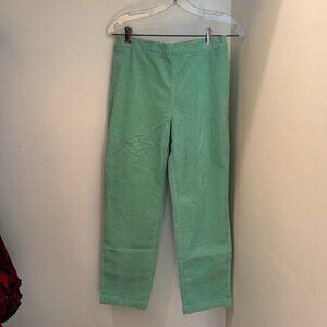 NEW! Stretch pinwale cotton corduroy pants NWOT, size 8P, in "Patina" mint green